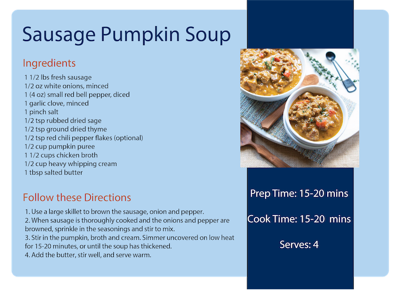 Food For Thought: Sausage Pumpkin Soup - Exercise Inc